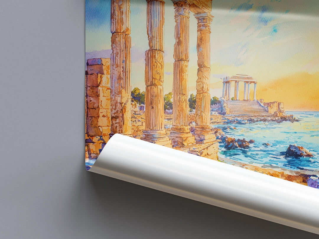 Side Watercolor Poster Wall Art Side Wall Hanging Home Décor Side Gift Art Lovers Turkey Wall Art Side Travel Poster Gift