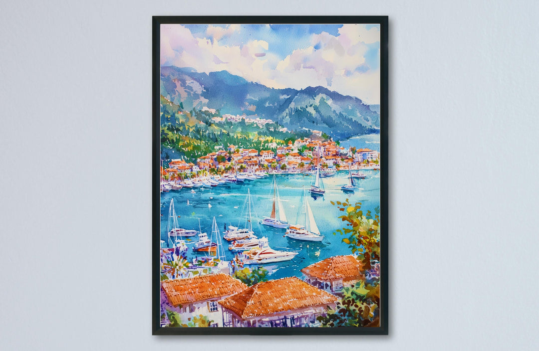 Marmaris Watercolor Poster Wall Art Marmaris Wall Hanging Home Décor Marmaris Gift Art Lovers Turkey Wall Art Marmaris Travel Poster Gift