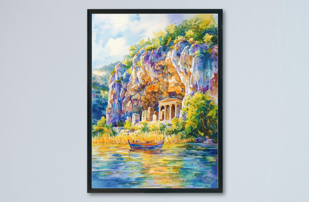 Dalyan Watercolor Poster Wall Art Dalyan Wall Hanging Home Décor Dalyan Gift Art Lovers Turkey Wall Art Dalyan Travel Poster Gift