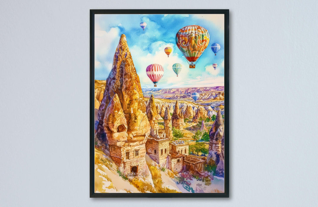 Cappadocia Watercolor Poster Wall Art Cappadocia Wall Hanging Home Décor Cappadocia Gift Art Lovers Turkey Wall Art Cappadocia Travel Poster