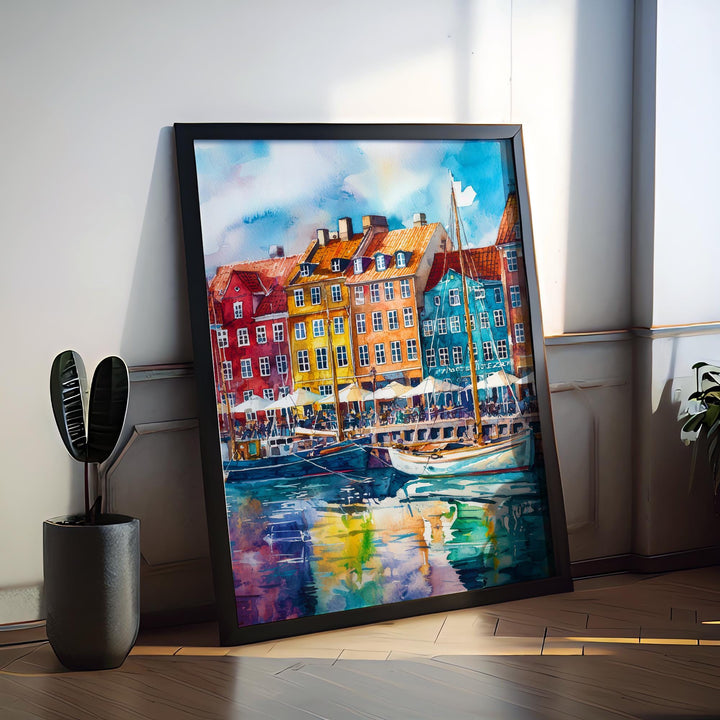 Copenhagen Watercolor Poster Wall Art Copenhagen Wall Hanging Home Décor Copenhagen Gift Art Lovers Denmark Wall Art Copenhagen Gift