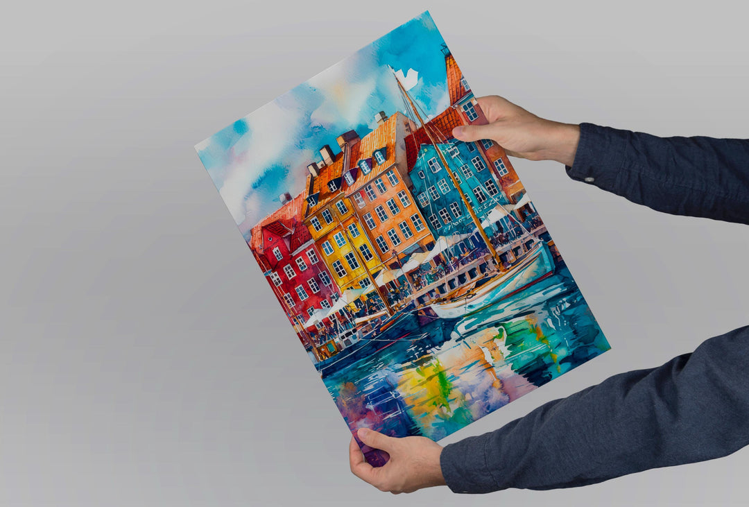 Copenhagen Watercolor Poster Wall Art Copenhagen Wall Hanging Home Décor Copenhagen Gift Art Lovers Denmark Wall Art Copenhagen Gift