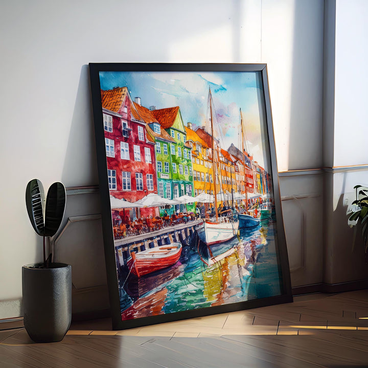 Copenhagen Watercolor Poster Wall Art Copenhagen Wall Hanging Home Décor Copenhagen Gift Art Lovers Denmark Wall Art Copenhagen Gift