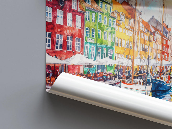 Copenhagen Watercolor Poster Wall Art Copenhagen Wall Hanging Home Décor Copenhagen Gift Art Lovers Denmark Wall Art Copenhagen Gift