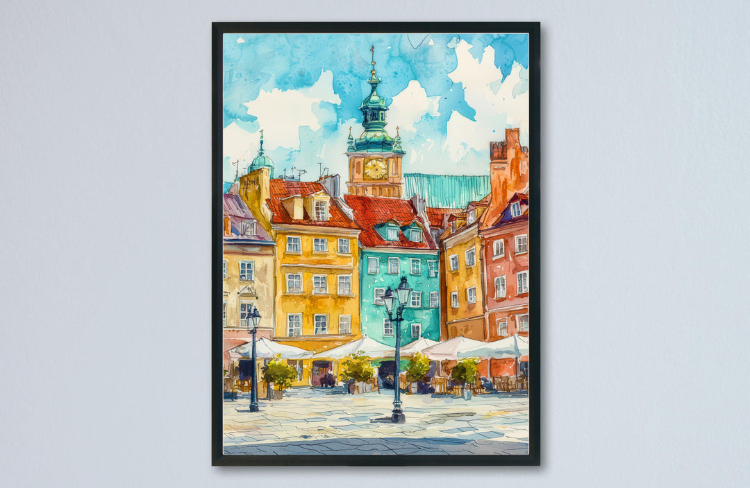 Warsaw Watercolor Poster Wall Art Warsaw Wall Hanging Home Décor Warsaw Gift Art Lovers Poland Wall Art Warsaw Travel Poster Gift