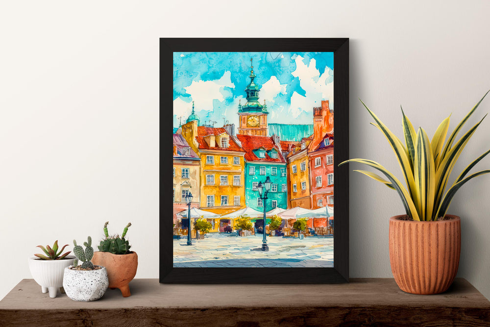 Warsaw Watercolor Poster Wall Art Warsaw Wall Hanging Home Décor Warsaw Gift Art Lovers Poland Wall Art Warsaw Travel Poster Gift