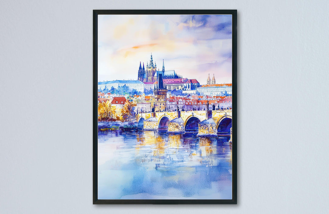Prague Watercolor Poster Wall Art Prague Wall Hanging Home Décor Prague Gift Art Lovers Czech Republic Wall Art
