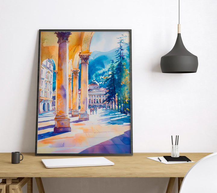 Mariánské Lázně Watercolor Poster Wall Art Mariánské Lázně Wall Hanging Home Décor Mariánské Lázně Gift Art Lovers Czech Republic Wall Art