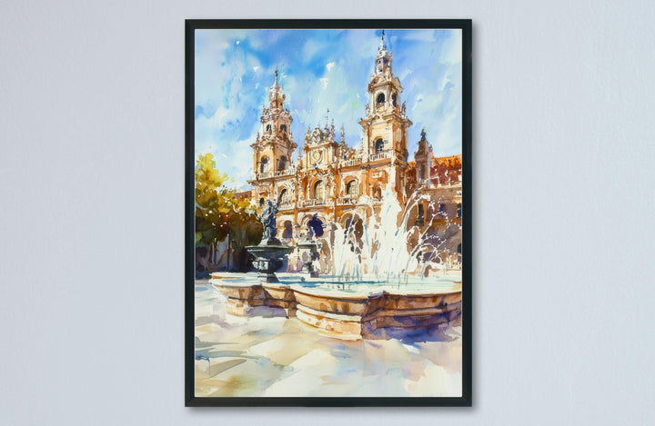 Valladolid Watercolor Poster Wall Art Valladolid Wall Hanging Home Décor Valladolid Gift Art Lovers Mexico Wall Art