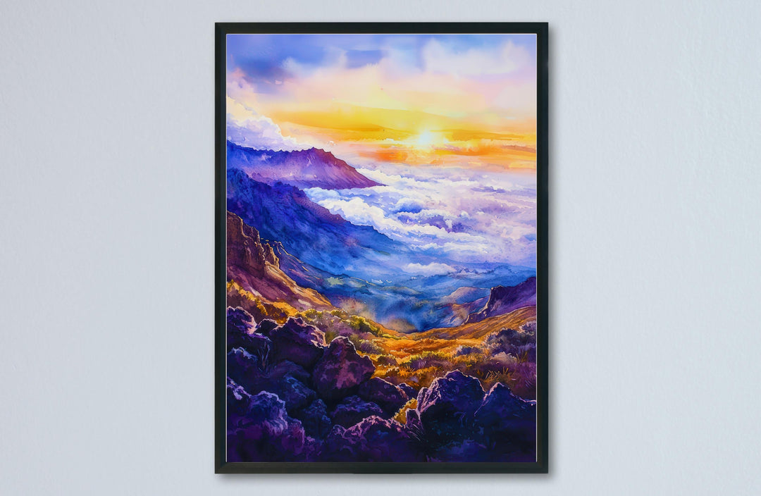 Haleakala NP Watercolor Poster Wall Art Haleakala NP Wall Hanging Home Décor Haleakala NP Gift Art Lovers United States Wall Art