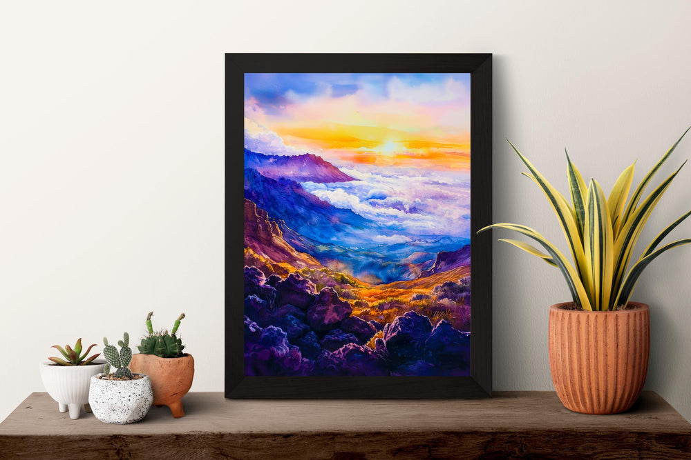 Haleakala NP Watercolor Poster Wall Art Haleakala NP Wall Hanging Home Décor Haleakala NP Gift Art Lovers United States Wall Art
