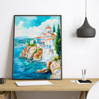 Andros Watercolor Poster Wall Art Andros Wall Hanging Home Décor Andros Gift Art Lovers Greece Wall Art