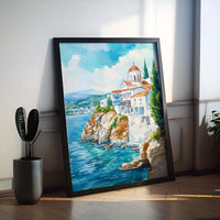 Andros Watercolor Poster Wall Art Andros Wall Hanging Home Décor Andros Gift Art Lovers Greece Wall Art
