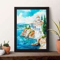 Andros Watercolor Poster Wall Art Andros Wall Hanging Home Décor Andros Gift Art Lovers Greece Wall Art