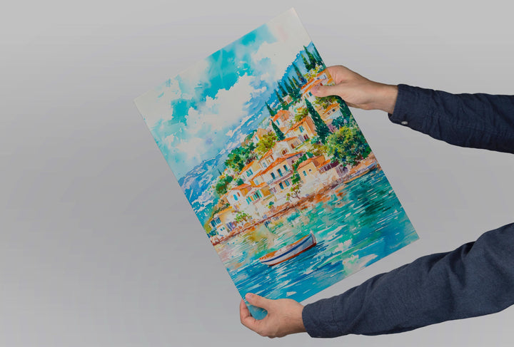 Ithaca Watercolor Poster Wall Art Ithaca Wall Hanging Home Décor Ithaca Gift Art Lovers Greece Wall Art