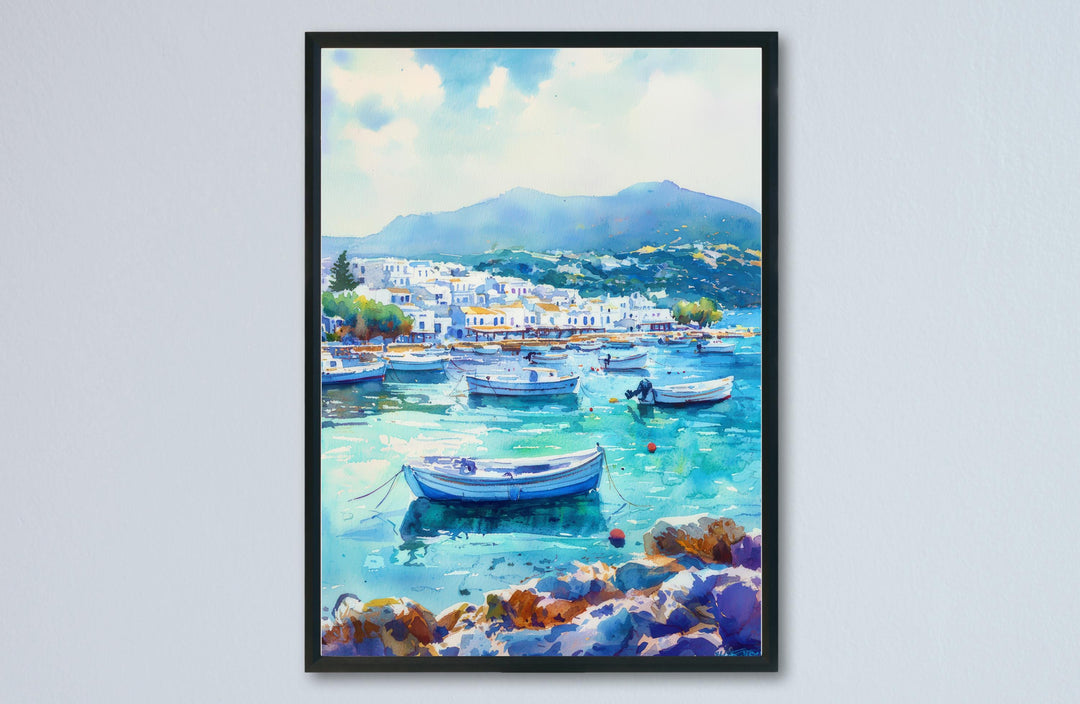 Kos Watercolor Poster Wall Art Kos Wall Hanging Home Décor Kos Gift Art Lovers Greece Wall Art