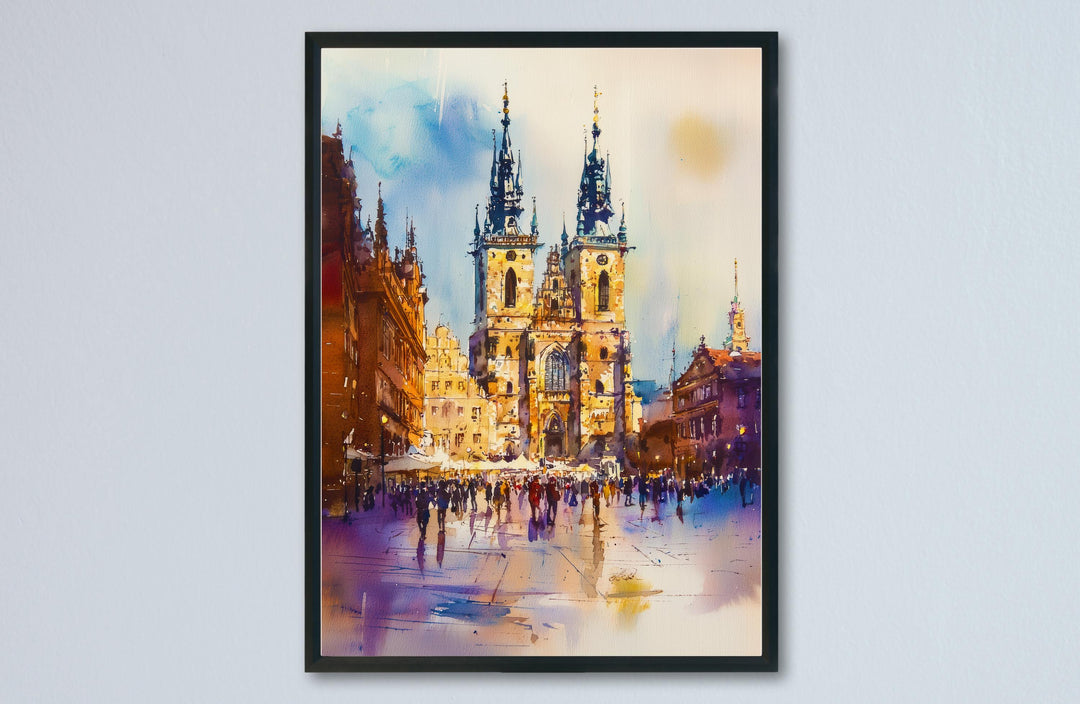 Krakow Watercolor Poster Wall Art Krakow Wall Hanging Home Décor Krakow Gift Art Lovers Poland Wall Art