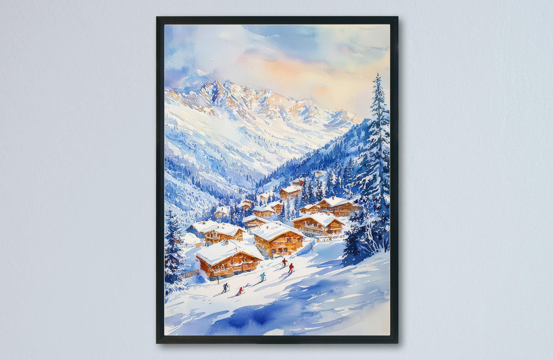 St. Anton Watercolor Poster Wall Art St. Anton Wall Hanging Home Décor St. Anton Gift Art Lovers Austria Wall Art