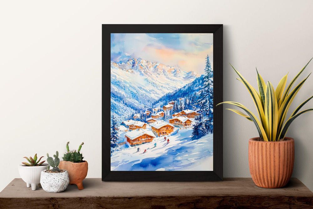 St. Anton Watercolor Poster Wall Art St. Anton Wall Hanging Home Décor St. Anton Gift Art Lovers Austria Wall Art