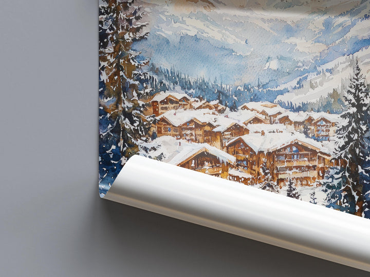 Chamonix Watercolor Poster Wall Art Chamonix Wall Hanging Home Décor Chamonix Gift Art Lovers France Wall Art