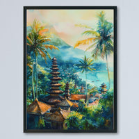 Bali Watercolor Poster Wall Art Bali Wall Hanging Home Décor Bali Gift Art Lovers Indonesia Wall Art