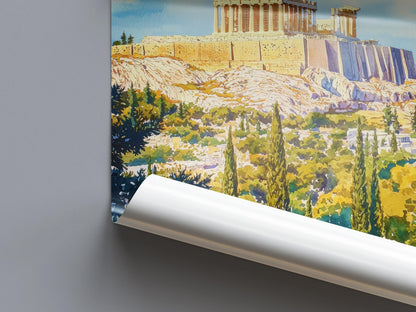 Athens Watercolor Poster Wall Art Athens Wall Hanging Home Décor Athens Gift Art Lovers Greece Art Lover Gift