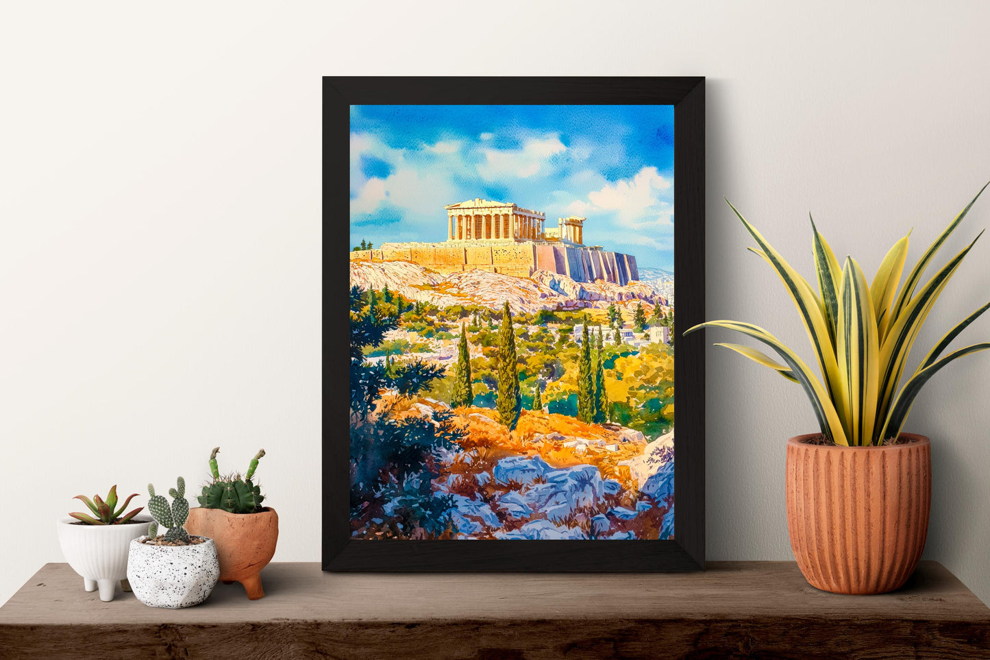 Athens Watercolor Poster Wall Art Athens Wall Hanging Home Décor Athens Gift Art Lovers Greece Art Lover Gift
