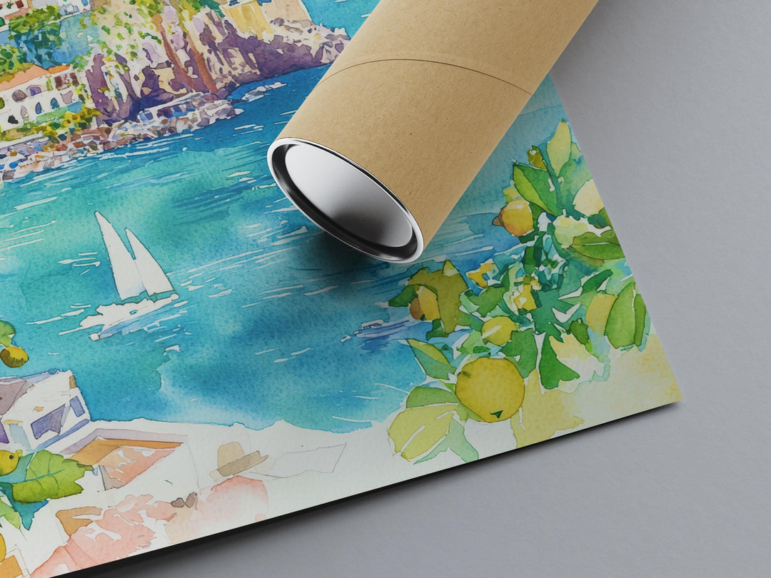 Sorrento watercolor poster Wall Art Sorrento Wall Hanging Home Décor Sorrento Gift Art Lovers Italy Art Lover Gift