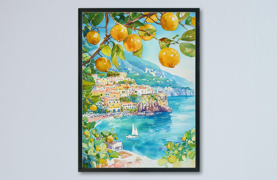 Sorrento watercolor poster Wall Art Sorrento Wall Hanging Home Décor Sorrento Gift Art Lovers Italy Art Lover Gift