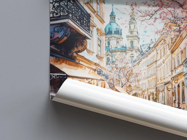 Vienna Watercolor Poster Wall Art Vienna Wall Hanging Home Décor Vienna Gift Art Lovers Austria Art Lover Gift