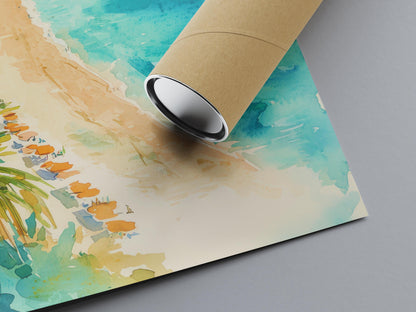 Nice Watercolor Poster Wall Art Nice Wall Hanging Home Décor Nice Gift Art Lovers France Wall Art