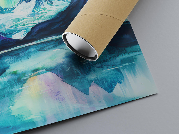 Northern Lights Watercolor Poster Wall Art Northern Lights Wall Hanging Home Décor Northern Lights Gift Art Lovers Northern Lights Art Gift