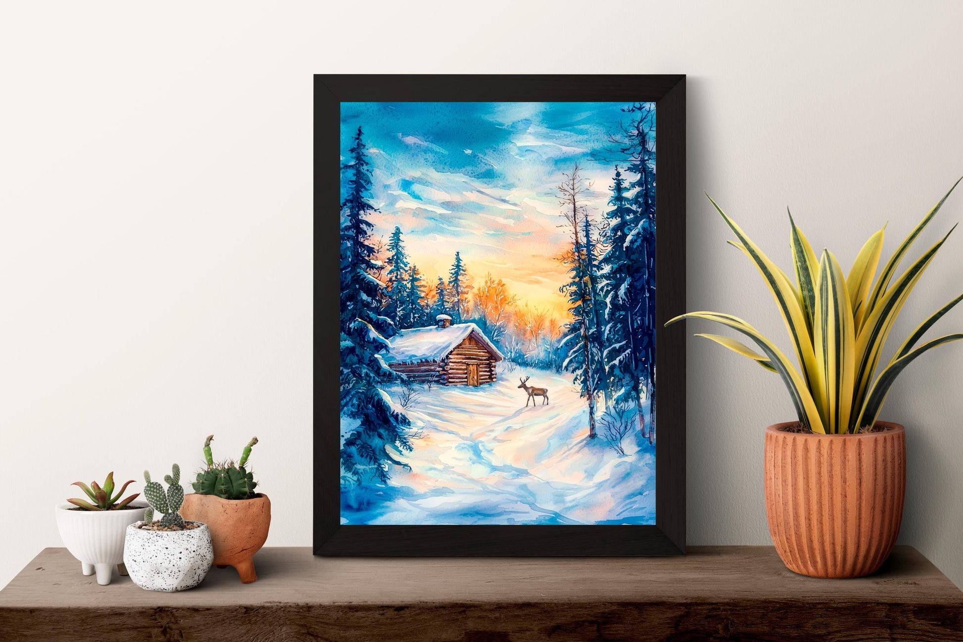 Lapland Watercolor Poster Wall Art Lapland Wall Hanging Home Décor Lapland Gift Art Lovers Finland Wall Art