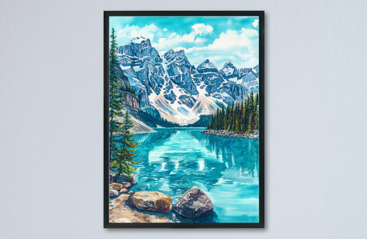 Banff National Park Watercolor Poster Wall Art Banff National Park Wall Hanging Home Décor Banff National Park Gift Art Lovers Canada Wall