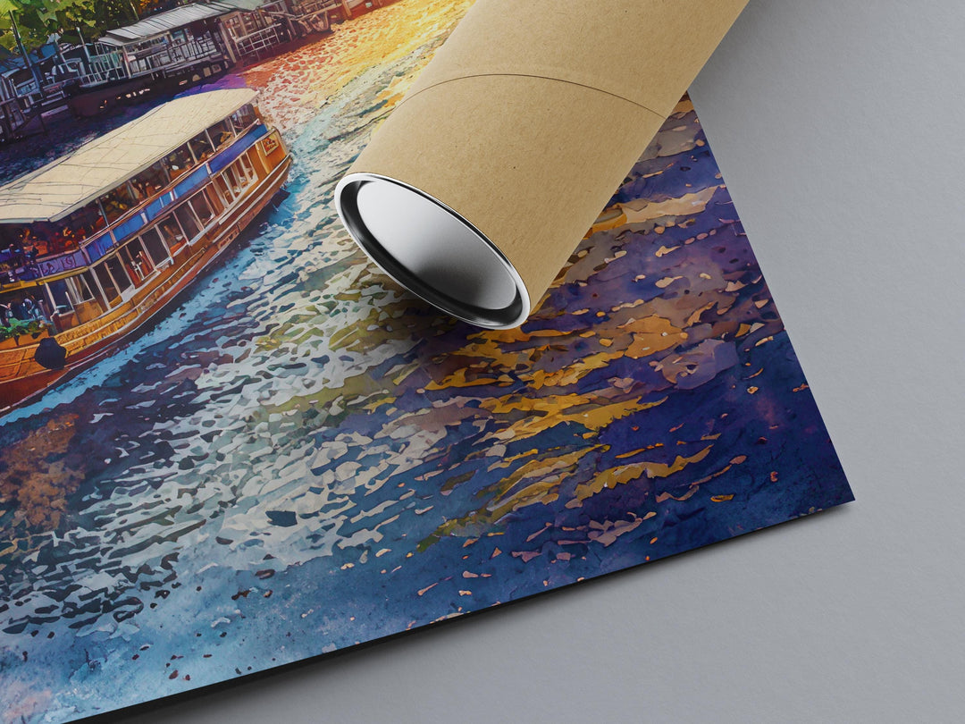 Bangkok Watercolor Poster Wall Art Bangkok Wall Hanging Home Décor Bangkok Gift Art Lovers Thailand Wall Art