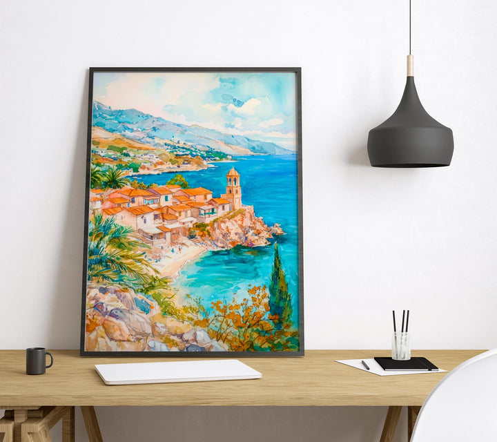 Crete Watercolor Poster Wall Art Crete Wall Hanging Home Décor Crete Gift Art Lovers Greece Wall Art