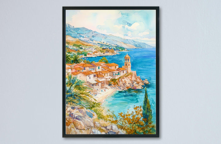 Crete Watercolor Poster Wall Art Crete Wall Hanging Home Décor Crete Gift Art Lovers Greece Wall Art