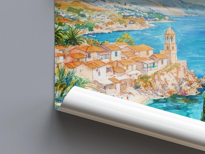 Crete Watercolor Poster Wall Art Crete Wall Hanging Home Décor Crete Gift Art Lovers Greece Wall Art