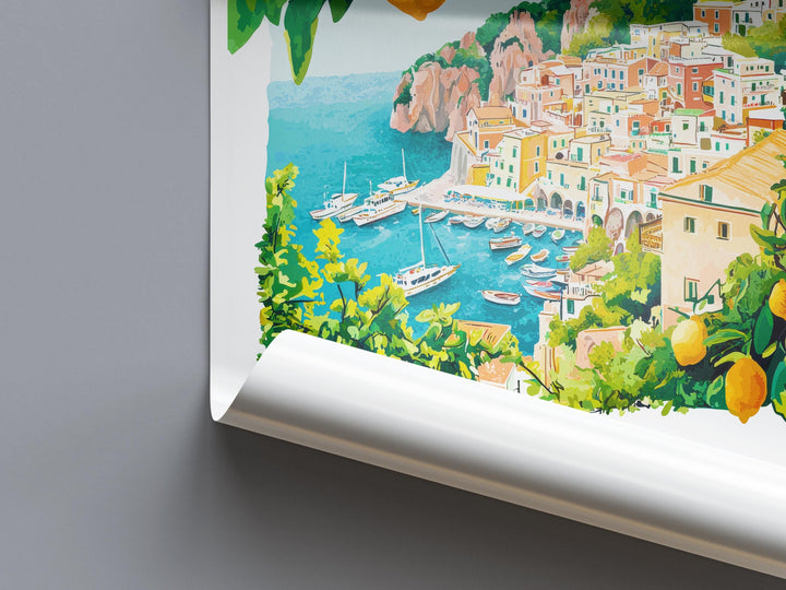 Sorrento watercolor poster Wall Art Sorrento Wall Hanging Home Décor Sorrento Gift Art Lovers Italy Art Lover Gift
