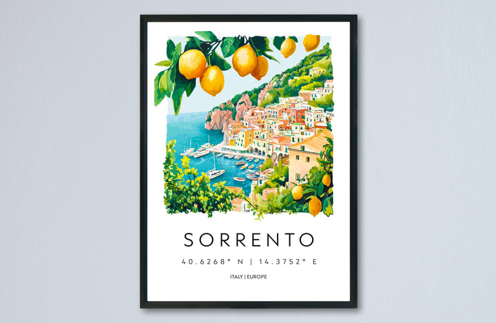 Sorrento watercolor poster Wall Art Sorrento Wall Hanging Home Décor Sorrento Gift Art Lovers Italy Art Lover Gift