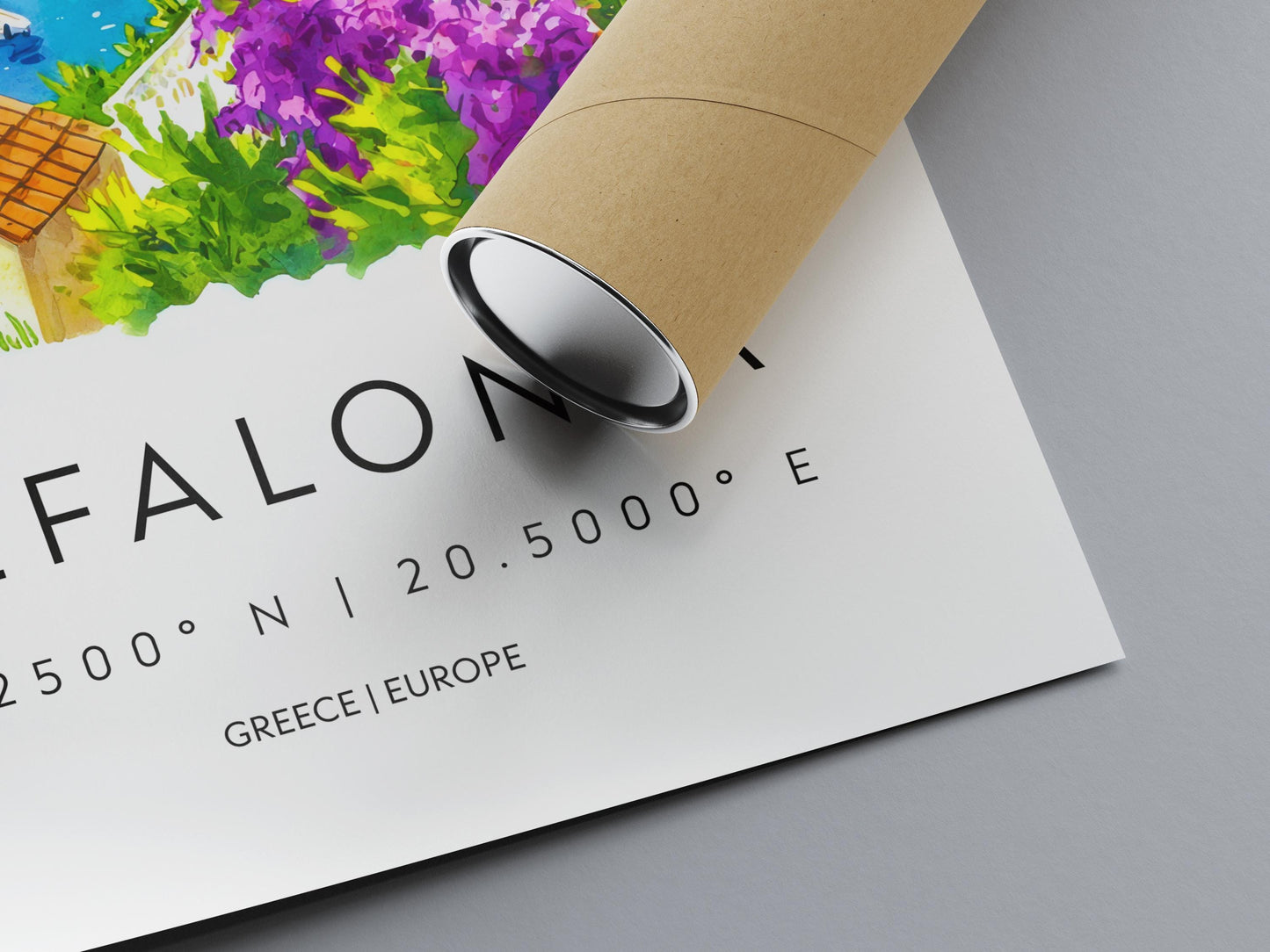 Kefalonia Watercolor Poster Wall Art Kefalonia Wall Hanging Home Décor Kefalonia Gift Art Lovers Greece Wall Art