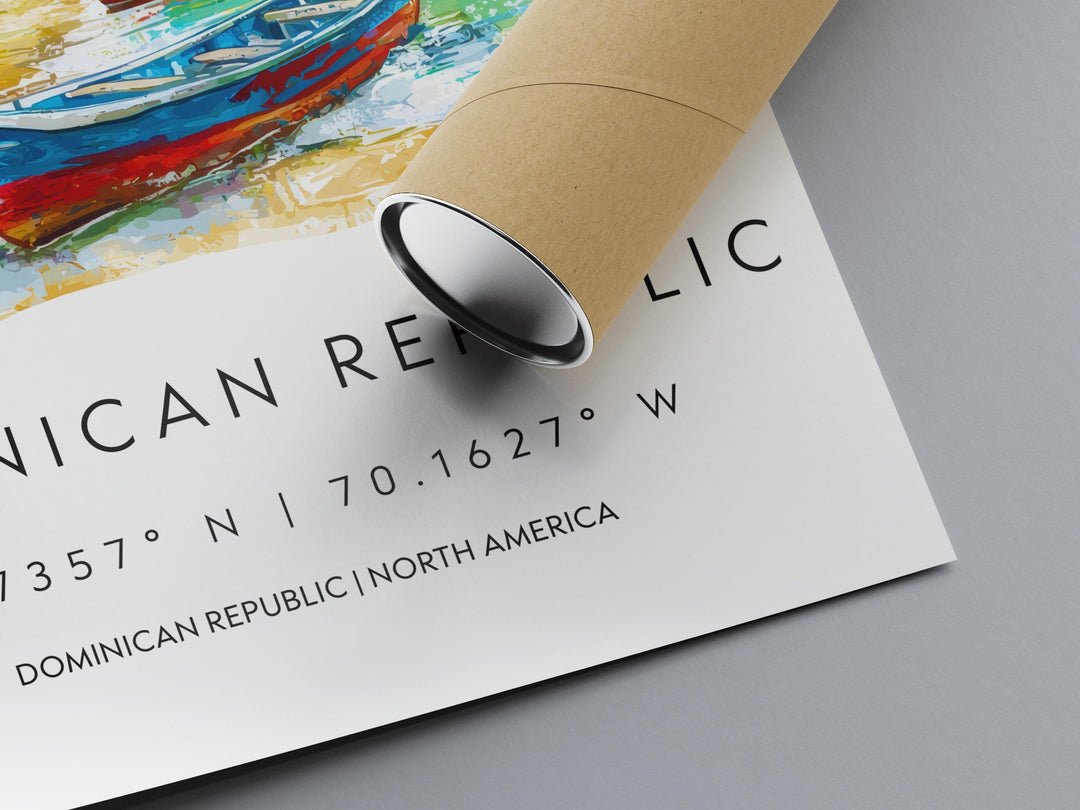 Dominican Republic Watercolor Poster Wall Art Dominican Republic Wall Hanging Home Décor Dominican Republic Gift Art Lovers