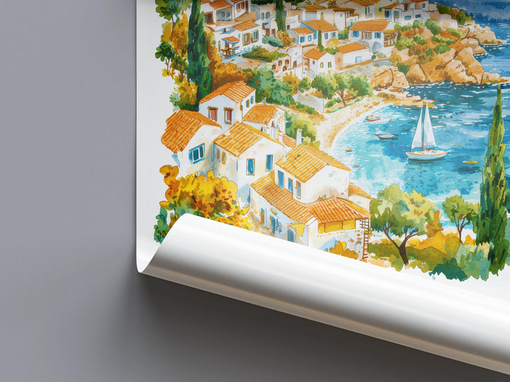 Crete Watercolor Poster Wall Art Crete Wall Hanging Home Décor Crete Gift Art Lovers Greece Wall Art