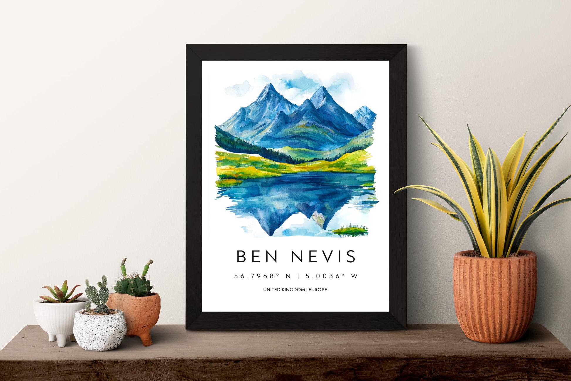 Ben Nevis Watercolor Poster Wall Art Ben Nevis Wall Hanging Home Décor Ben Nevis Gift Art Lovers Scotland Wall Art