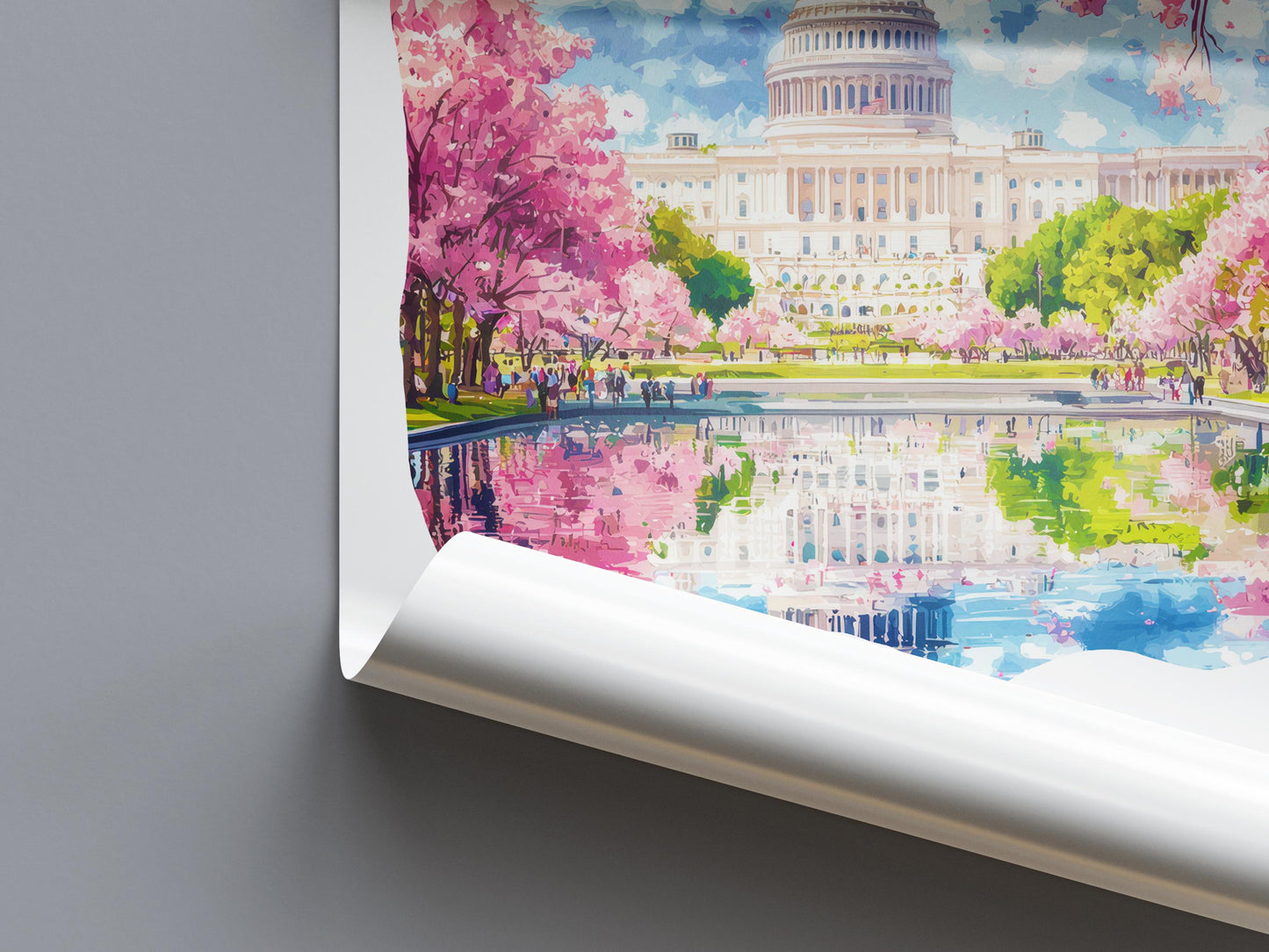Washington D.C. Watercolor Poster Wall Art Washington D.C. Wall Hanging Home Décor Washington D.C. Gift Art Lovers United States Wall Art