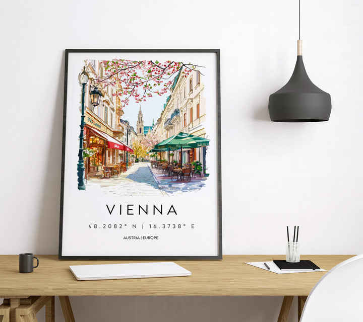 Vienna Watercolor Poster Wall Art Vienna Wall Hanging Home Décor Vienna Gift Art Lovers Austria Wall Art