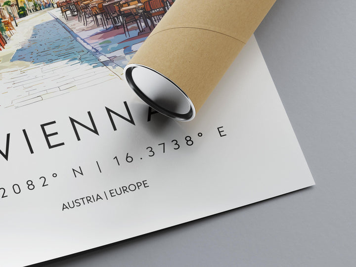 Vienna Watercolor Poster Wall Art Vienna Wall Hanging Home Décor Vienna Gift Art Lovers Austria Wall Art