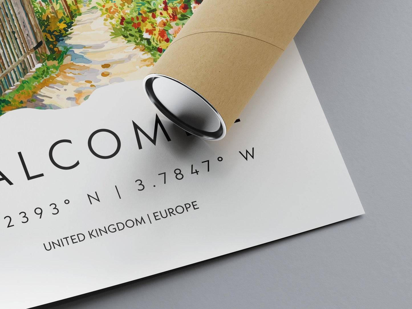 Salcombe Watercolor Poster Wall Art Salcombe Wall Hanging Home Décor Salcombe Gift Art Lovers United Kingdom Wall Art