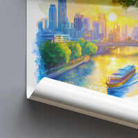 Bangkok watercolor poster Wall Art Bangkok Wall Hanging Home Décor Bangkok Gift Art Lovers Thailand Art Lover Gift