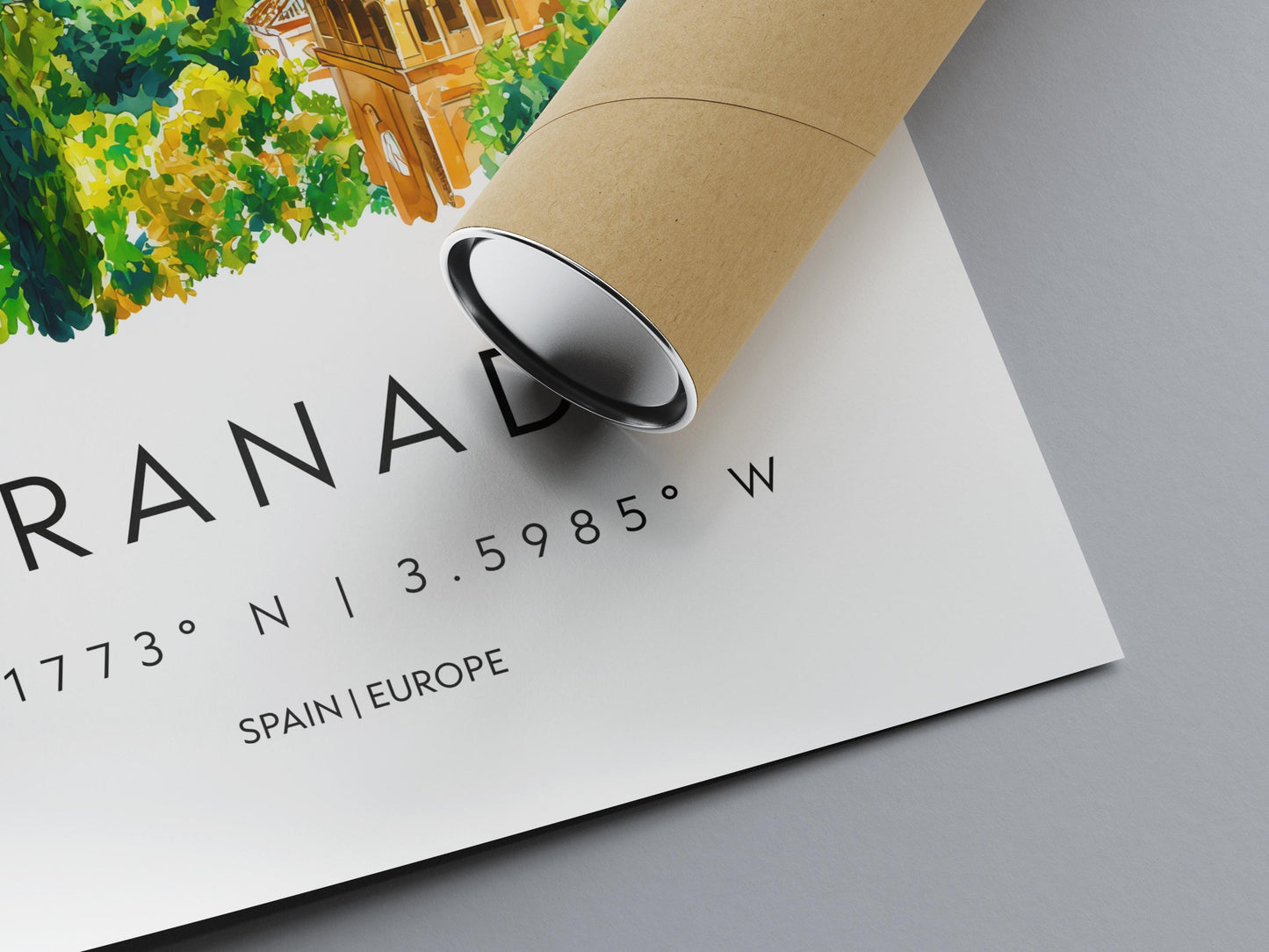 Granada Watercolor Poster Wall Art Granada Wall Hanging Home Décor Granada Gift Art Lovers Spain Wall Art